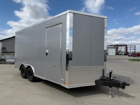 New 2026 Cross Silver Alpha 8.5'x16' 10k Flat Top V-Nose Enclosed Cargo Trailer