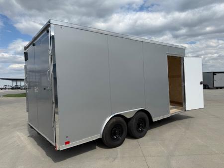 New 2026 Cross Silver Alpha 8.5'x16' 10k Flat Top V-Nose Enclosed Cargo Trailer