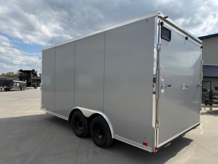 New 2026 Cross Silver Alpha 8.5'x16' 10k Flat Top V-Nose Enclosed Cargo Trailer