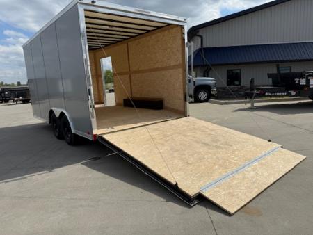 New 2026 Cross Silver Alpha 8.5'x16' 10k Flat Top V-Nose Enclosed Cargo Trailer