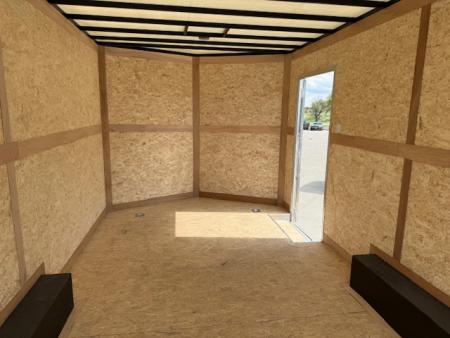 New 2026 Cross Silver Alpha 8.5'x16' 10k Flat Top V-Nose Enclosed Cargo Trailer