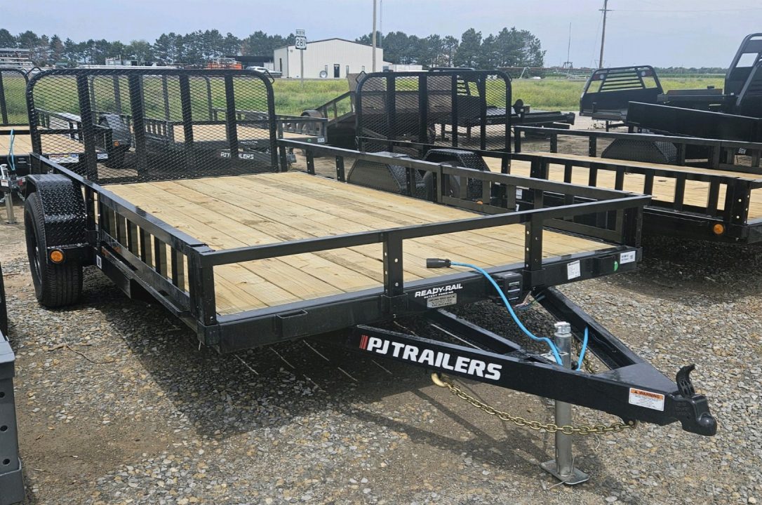 New 2026 PJ Trailers 14' x 83 in. Single 5200# Brake Axle Channel Utility Trailer