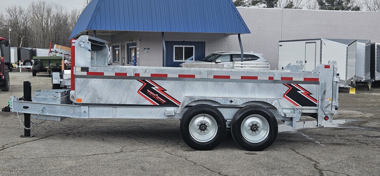 New 82" X 14' GALVANIZED DUMP 8 K AXLES HYDRAULIC POWER JACK SPARE TIRE INCLUDED 2026 TRIUMPH