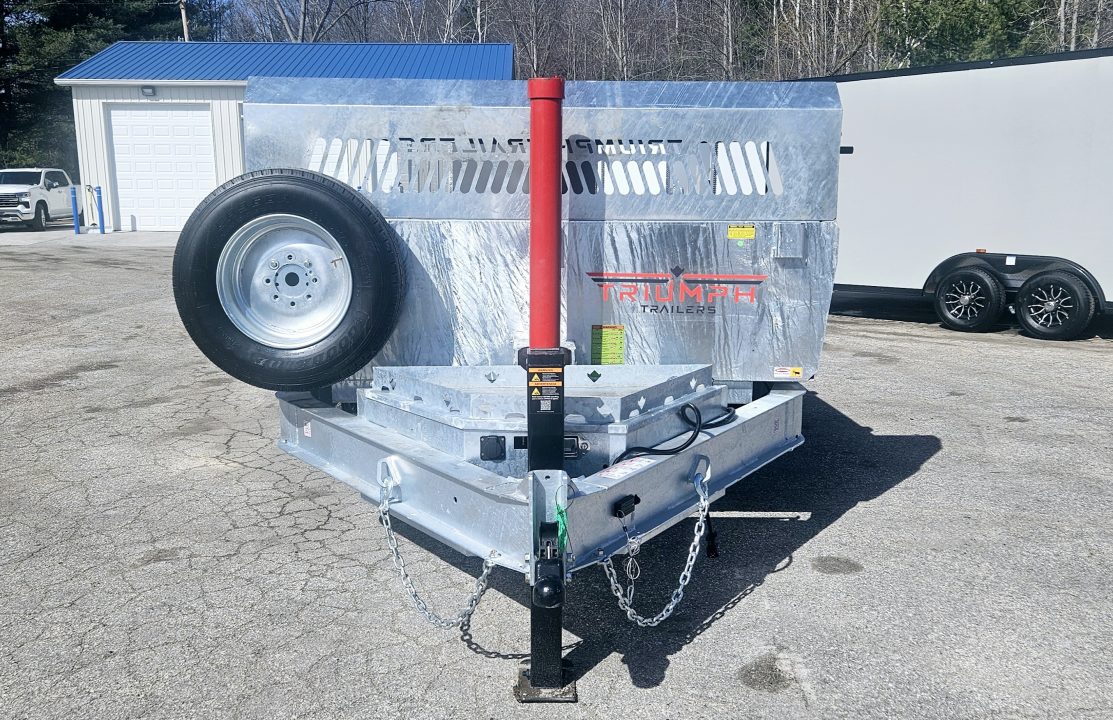 New 82" X 14' GALVANIZED DUMP 8 K AXLES HYDRAULIC POWER JACK SPARE TIRE INCLUDED 2026 TRIUMPH