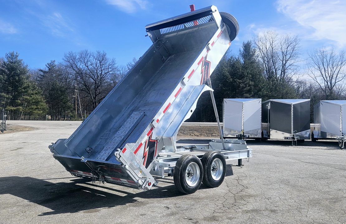 New 82" X 14' GALVANIZED DUMP 8 K AXLES HYDRAULIC POWER JACK SPARE TIRE INCLUDED 2026 TRIUMPH