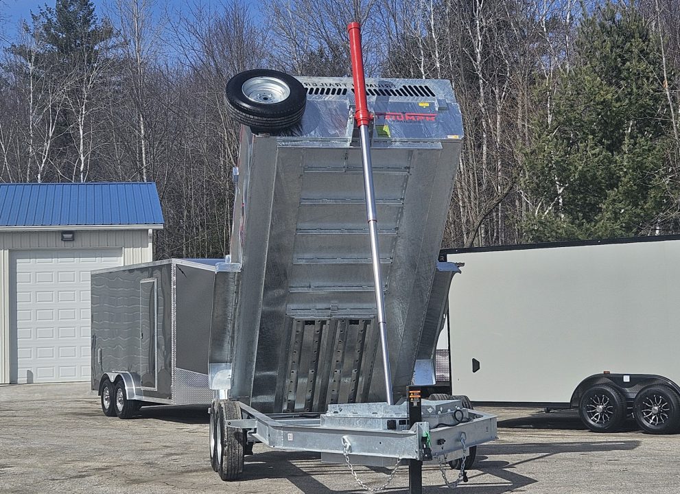 New 82" X 14' GALVANIZED DUMP 8 K AXLES HYDRAULIC POWER JACK SPARE TIRE INCLUDED 2026 TRIUMPH