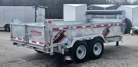 New 82" X 14' GALVANIZED DUMP 8 K AXLES HYDRAULIC POWER JACK SPARE TIRE INCLUDED 2026 TRIUMPH