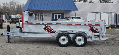 New 82" X 14' GALVANIZED DUMP 8 K AXLES HYDRAULIC POWER JACK SPARE TIRE INCLUDED 2026 TRIUMPH