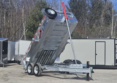 New 82" X 14' GALVANIZED DUMP 8 K AXLES HYDRAULIC POWER JACK SPARE TIRE INCLUDED 2026 TRIUMPH