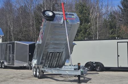 New 82" X 14' GALVANIZED DUMP 8 K AXLES HYDRAULIC POWER JACK SPARE TIRE INCLUDED 2026 TRIUMPH