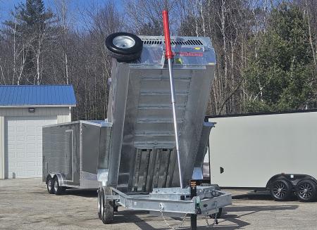 New 82" X 14' GALVANIZED DUMP 8 K AXLES HYDRAULIC POWER JACK SPARE TIRE INCLUDED 2026 TRIUMPH