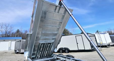 New 82" X 14' GALVANIZED DUMP 8 K AXLES HYDRAULIC POWER JACK SPARE TIRE INCLUDED 2026 TRIUMPH