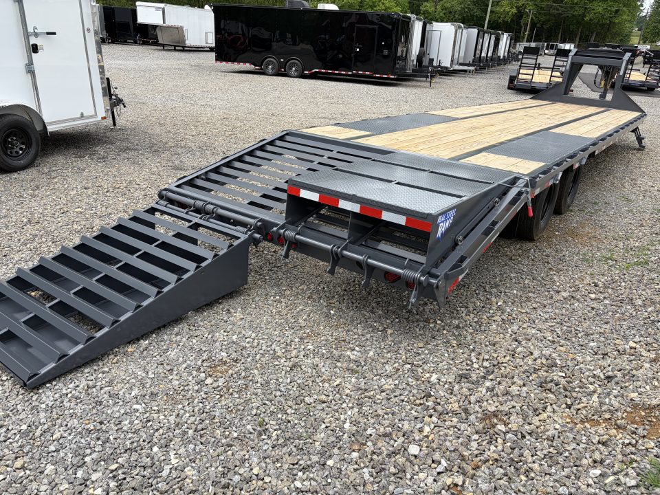 New 2026 Triple Crown Heavy Duty 35' Gooseneck Equipment Trailer, 25K GVWR, Mega Ramps, Spare