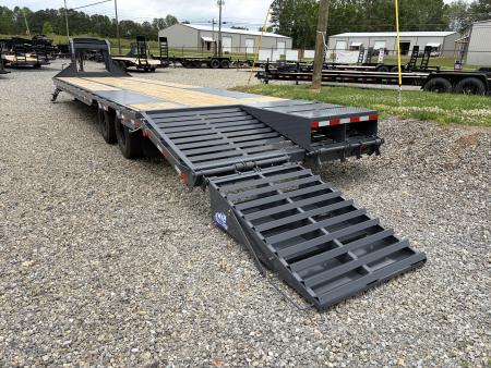 New 2026 Triple Crown Heavy Duty 35' Gooseneck Equipment Trailer, 25K GVWR, Mega Ramps, Spare