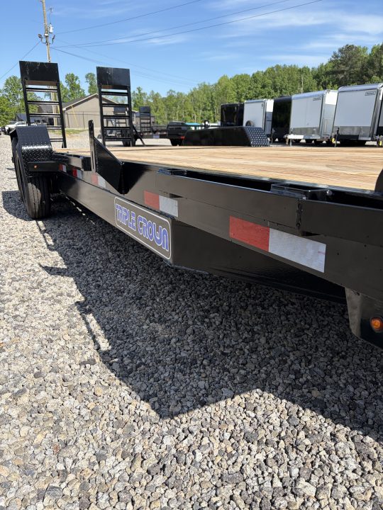 New 2026 Triple Crown 7x24 Heavy Duty Equipment Trailer, 5' Ramps, 16K GVWR