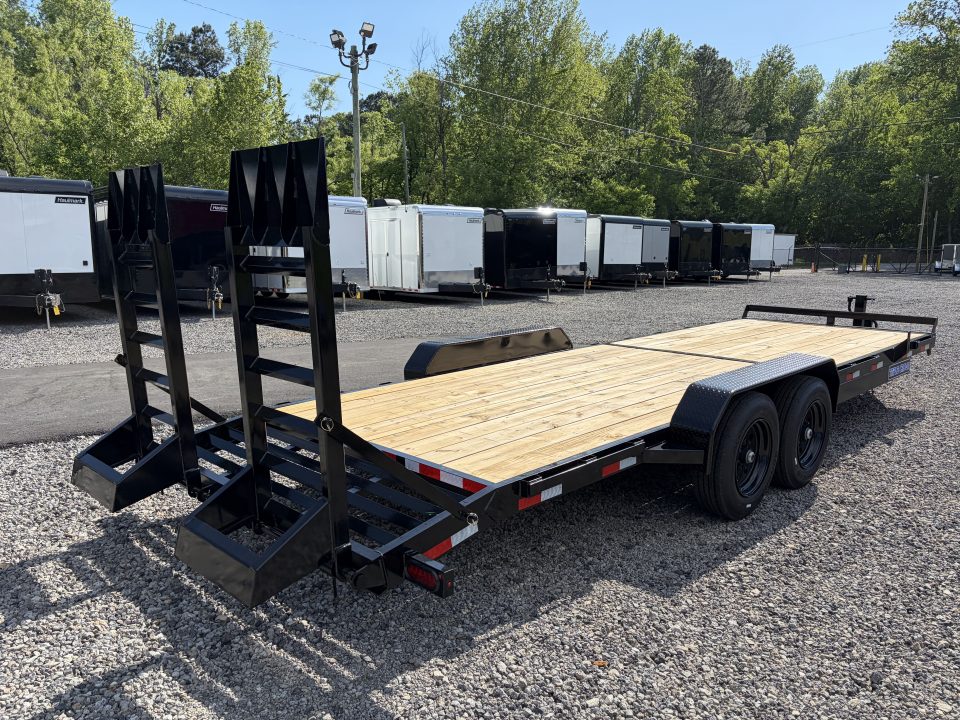 New 2026 Triple Crown 7x24 Heavy Duty Equipment Trailer, 5' Ramps, 16K GVWR