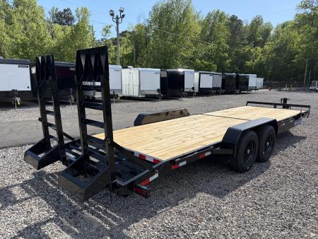 New 2026 Triple Crown 7x24 Heavy Duty Equipment Trailer, 5' Ramps, 16K GVWR