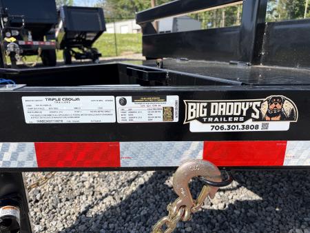 New 2026 Triple Crown 7x24 Heavy Duty Equipment Trailer, 5' Ramps, 16K GVWR