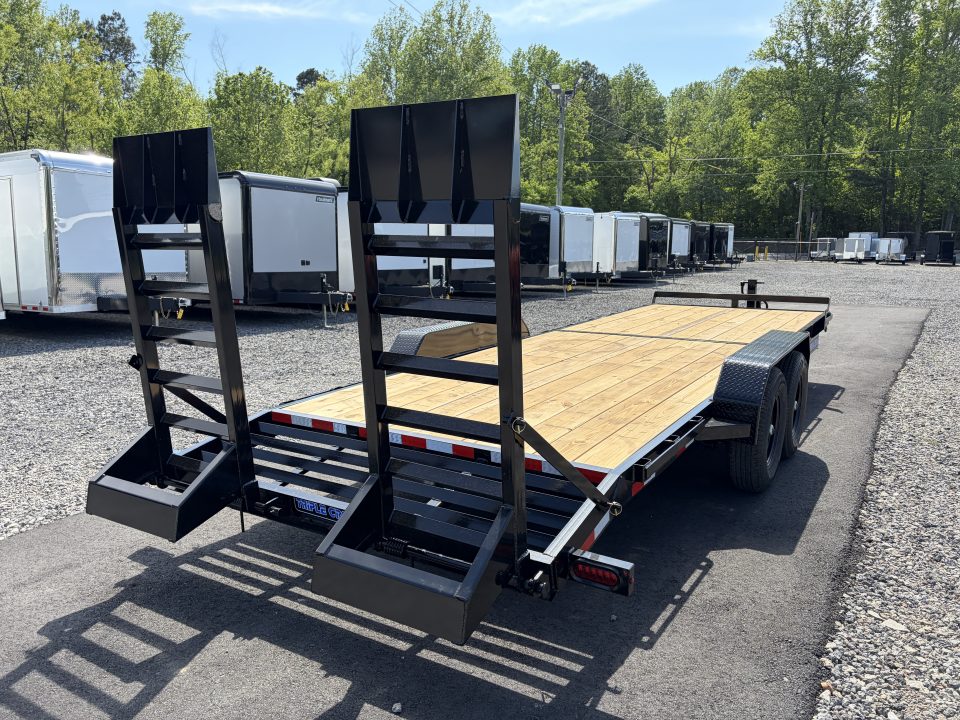 New 2026 Triple Crown 7x24 Heavy Duty Equipment Trailer, 5' Ramps, 14K GVWR