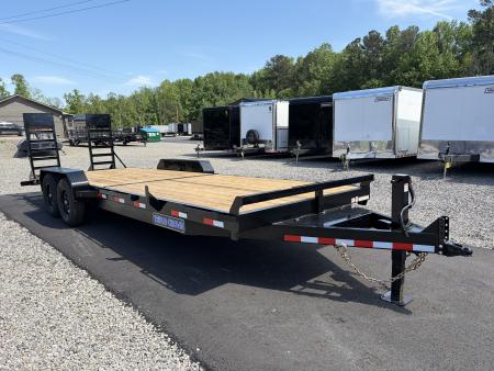 New 2026 Triple Crown 7x24 Heavy Duty Equipment Trailer, 5' Ramps, 14K GVWR