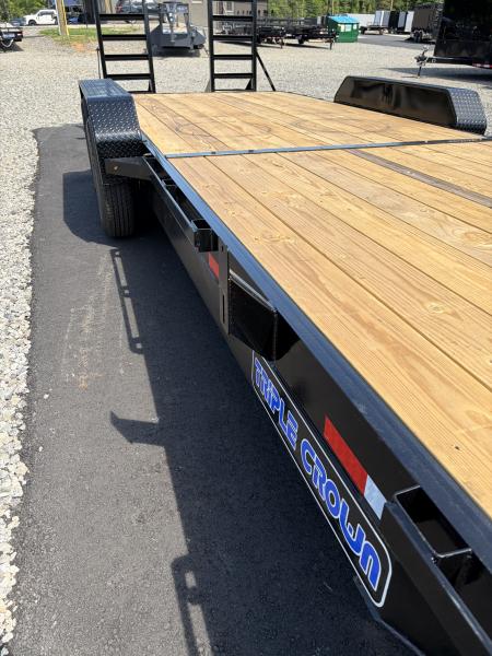 New 2026 Triple Crown 7x24 Heavy Duty Equipment Trailer, 5' Ramps, 14K GVWR