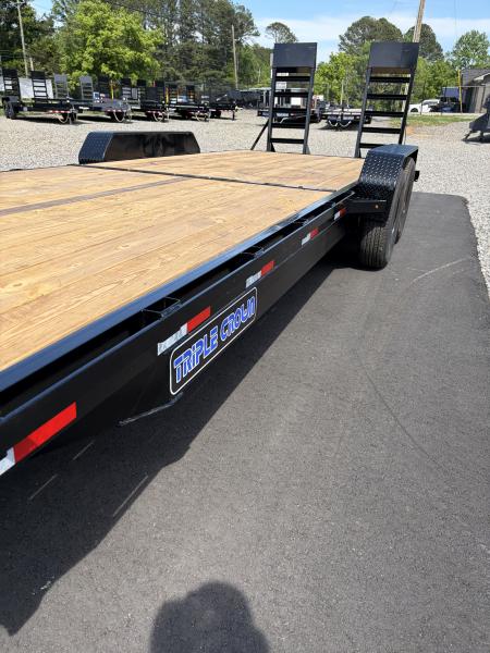 New 2026 Triple Crown 7x24 Heavy Duty Equipment Trailer, 5' Ramps, 14K GVWR