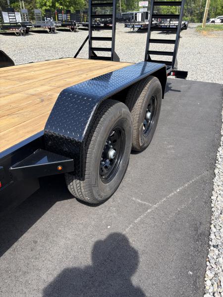 New 2026 Triple Crown 7x24 Heavy Duty Equipment Trailer, 5' Ramps, 14K GVWR