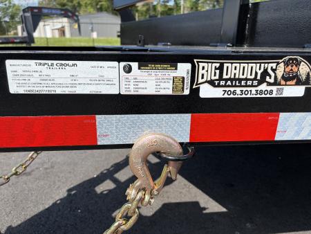 New 2026 Triple Crown 7x24 Heavy Duty Equipment Trailer, 5' Ramps, 14K GVWR