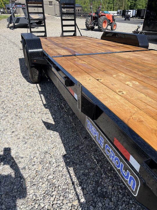 New 2026 Triple Crown 7x24 Heavy Duty Equipment Trailer, 5' Ramps, 14K GVWR