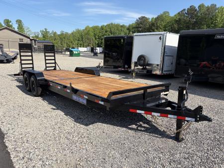 New 2026 Triple Crown 7x24 Heavy Duty Equipment Trailer, 5' Ramps, 14K GVWR