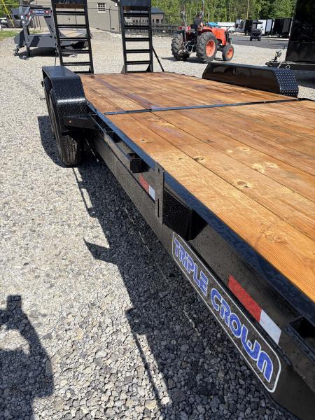 New 2026 Triple Crown 7x24 Heavy Duty Equipment Trailer, 5' Ramps, 14K GVWR