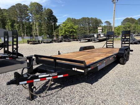 New 2026 Triple Crown 7x24 Heavy Duty Equipment Trailer, 5' Ramps, 14K GVWR