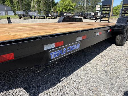 New 2026 Triple Crown 7x24 Heavy Duty Equipment Trailer, 5' Ramps, 14K GVWR
