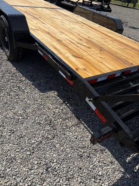 New 2026 Triple Crown 7x24 Heavy Duty Equipment Trailer, 5' Ramps, 14K GVWR