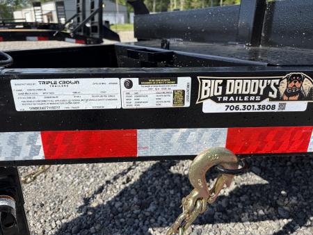 New 2026 Triple Crown 7x24 Heavy Duty Equipment Trailer, 5' Ramps, 14K GVWR