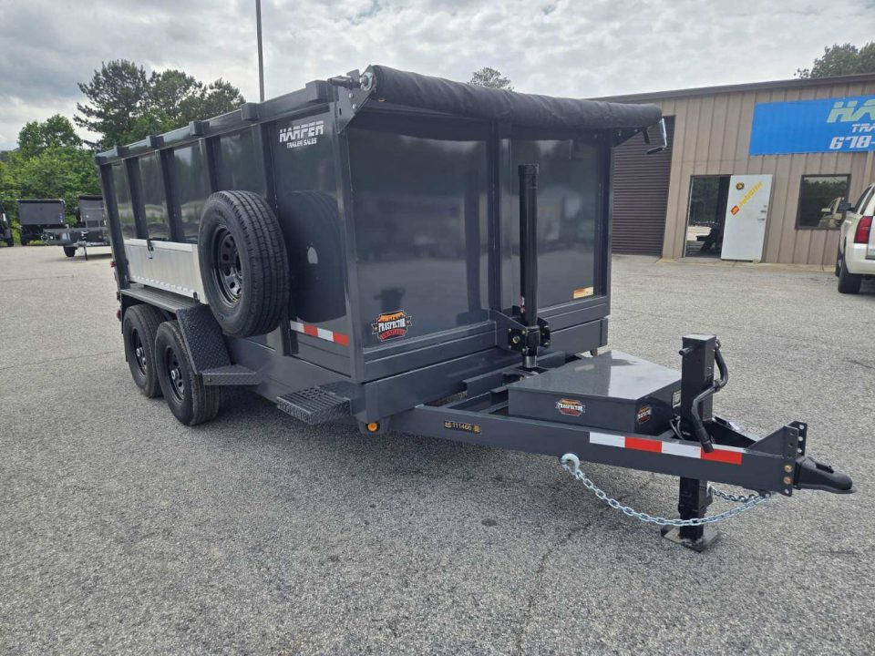 New 2026 PROSPECTOR 7X14 14K TELESCOPING DUMP TRAILER WITH 4' WALLS AND SPARE TIRE