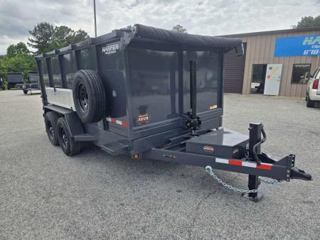New 2026 PROSPECTOR 7X14 14K TELESCOPING DUMP TRAILER WITH 4' WALLS AND SPARE TIRE