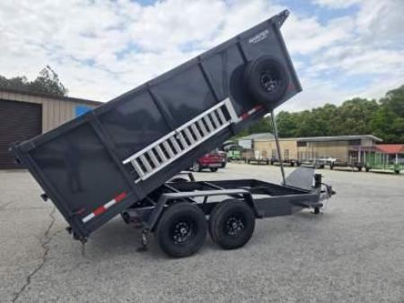 New 2026 PROSPECTOR 7X14 14K TELESCOPING DUMP TRAILER WITH 4' WALLS AND SPARE TIRE