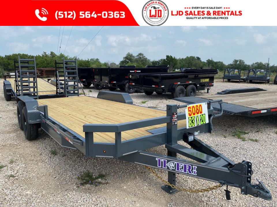 New 2026 Tiger -- 83 "X 20'Equipment Trailer - Heavy Duty