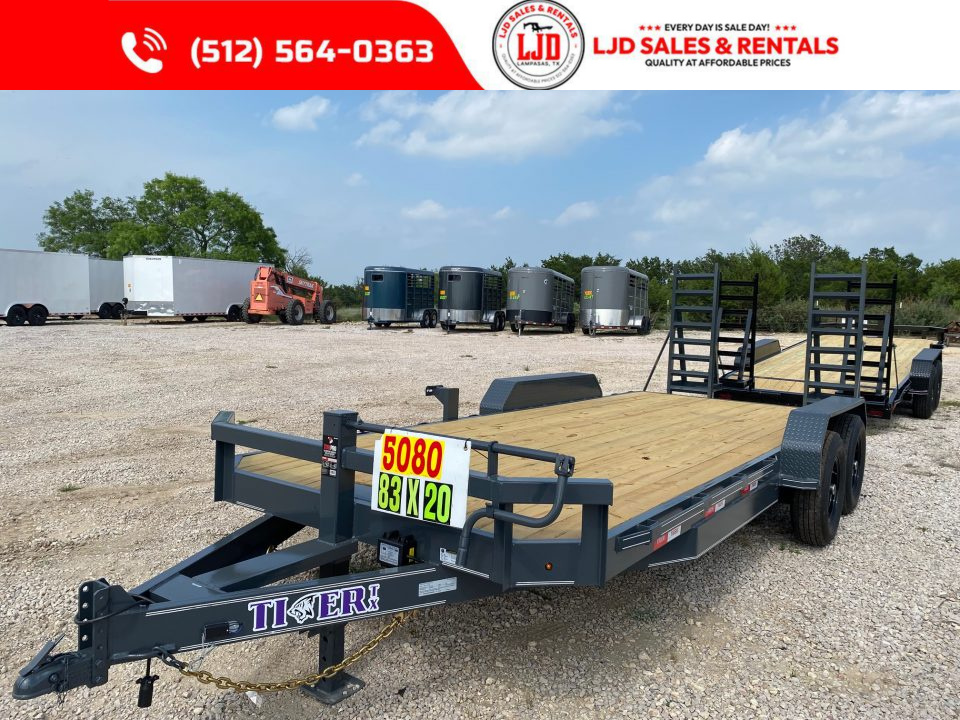 New 2026 Tiger -- 83 "X 20'Equipment Trailer - Heavy Duty