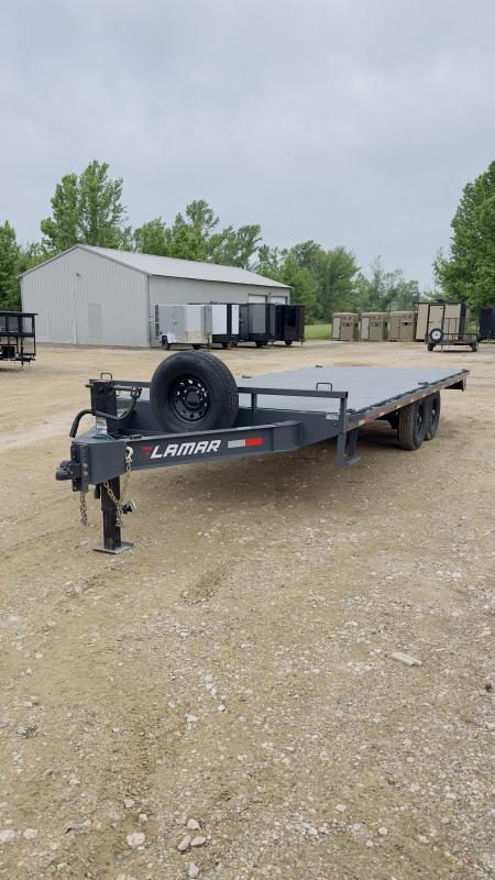 Used 2024 Lamar 102X20 ALL STEEL 14K AXLES Deckover Trailer