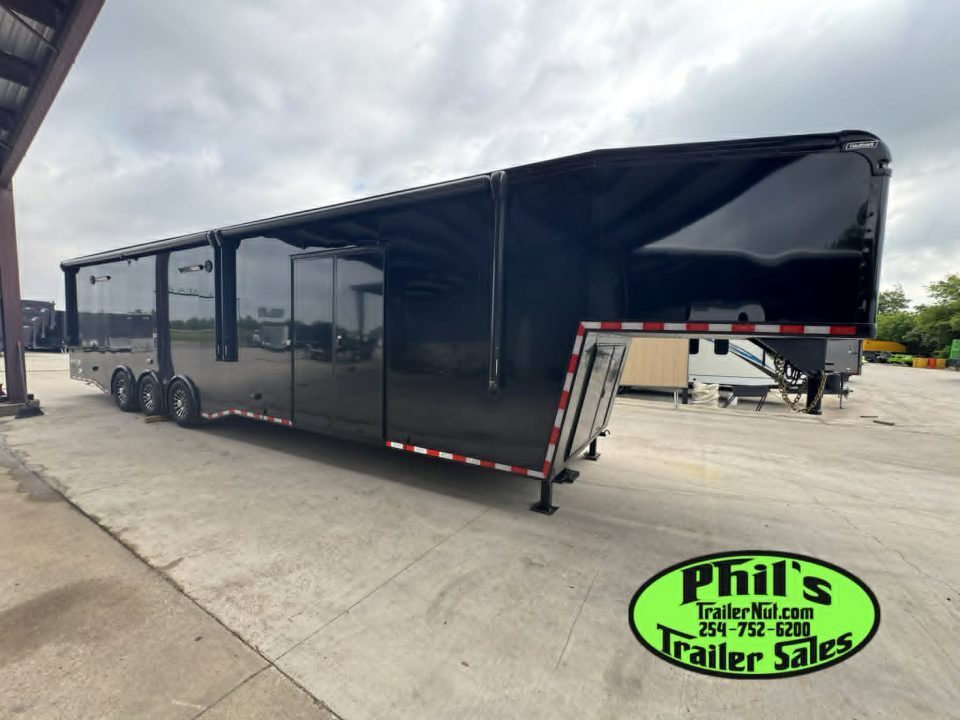 New 2026 Haulmark 8.5X44 GOOSENECK BATHROOM PACKAGE 2 ELECTRIC AWNINGS & AIRLINES! Car / Racing Trailer