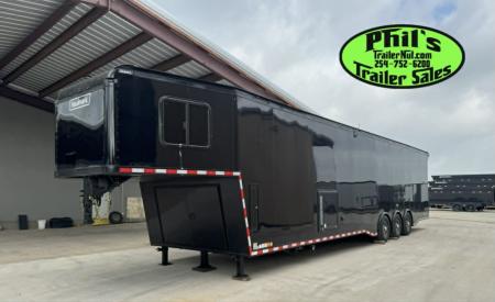 New 2026 Haulmark 8.5X44 GOOSENECK BATHROOM PACKAGE 2 ELECTRIC AWNINGS & AIRLINES! Car / Racing Trailer