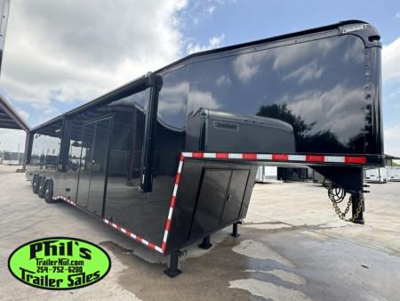 New 2026 Haulmark 8.5X44 GOOSENECK BATHROOM PACKAGE 2 ELECTRIC AWNINGS & AIRLINES! Car / Racing Trailer