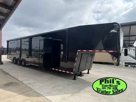 New 2026 Haulmark 8.5X44 GOOSENECK BATHROOM PACKAGE 2 ELECTRIC AWNINGS & AIRLINES! Car / Racing Trailer