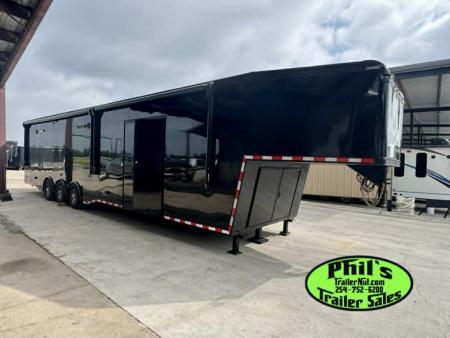 New 2026 Haulmark 8.5X44 GOOSENECK BATHROOM PACKAGE 2 ELECTRIC AWNINGS & AIRLINES! Car / Racing Trailer