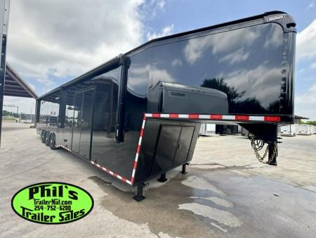 New 2026 Haulmark 8.5X44 GOOSENECK BATHROOM PACKAGE 2 ELECTRIC AWNINGS & AIRLINES! Car / Racing Trailer