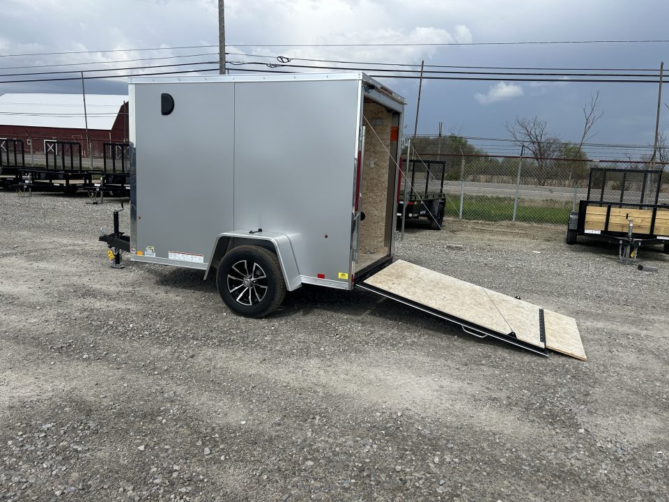 New 2026 Pace American 5x8 3K Outback DLX Flat Top V-Nose Cargo Trailer