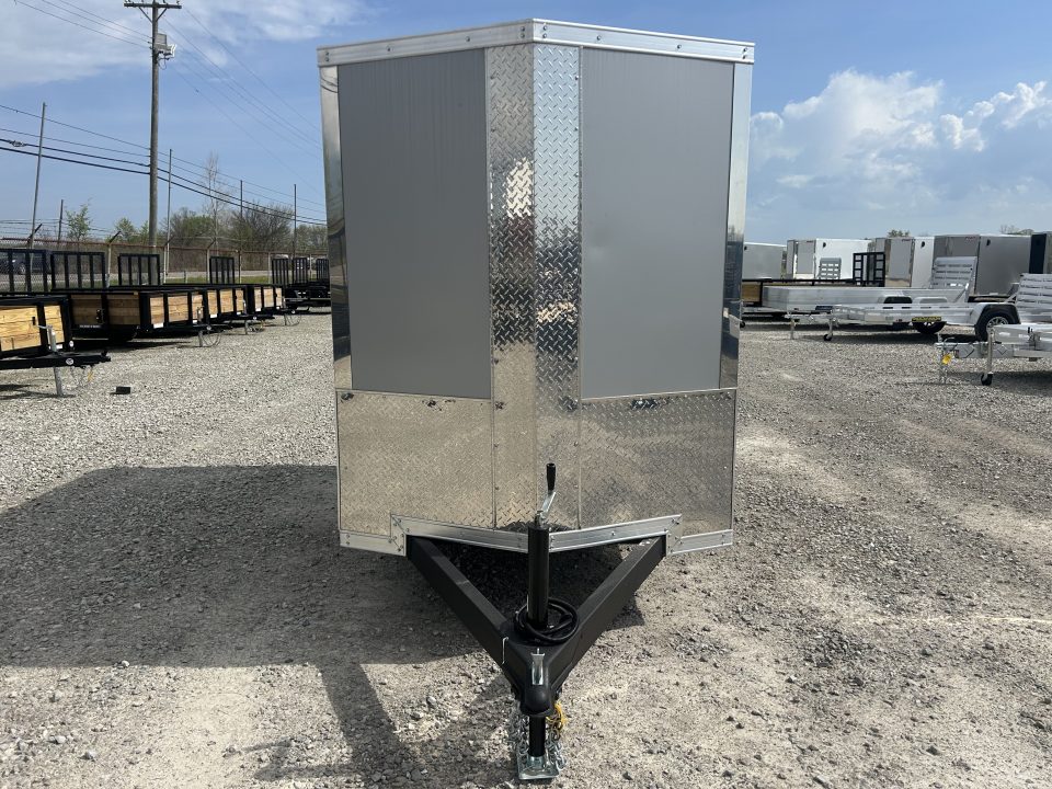 New 2026 Pace American 5x8 3K Outback DLX Flat Top V-Nose Cargo Trailer