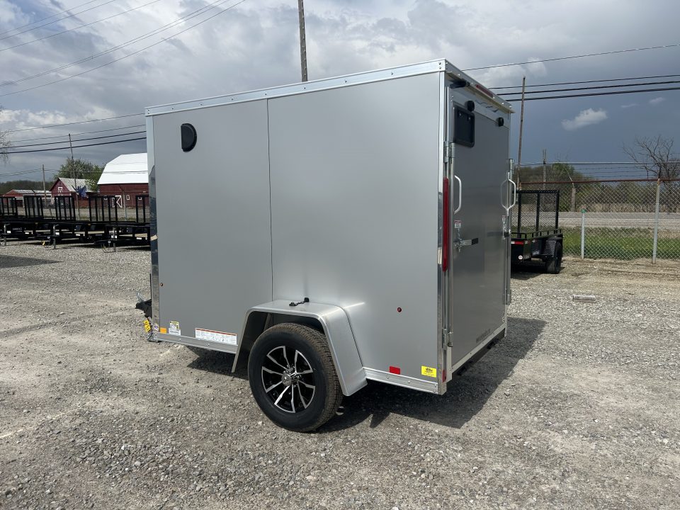 New 2026 Pace American 5x8 3K Outback DLX Flat Top V-Nose Cargo Trailer